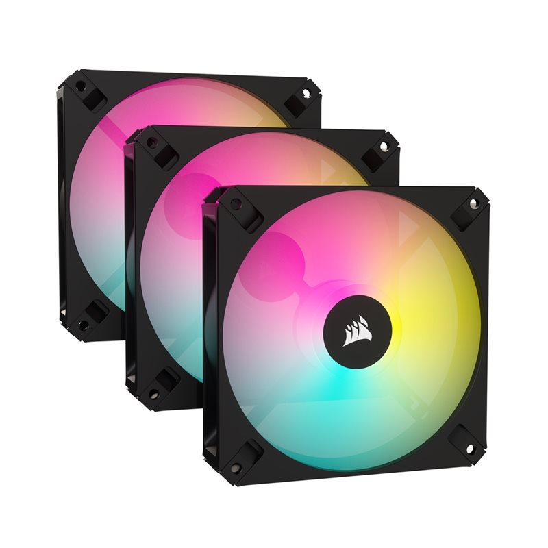 Corsair iCUE AR120 Digital RGB Triple pack, 120mm PWM-laitetuuletinsarja, musta