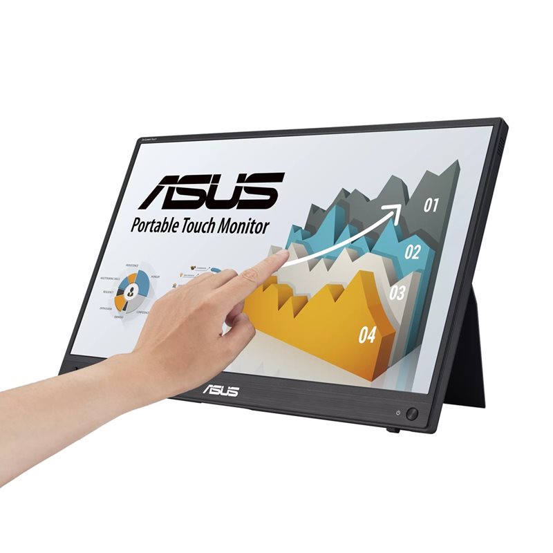 Asus 15,6" ZenScreen Touch MB16AHT, Full HD mobiili kosketusmonitori, musta