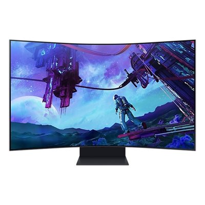 Samsung 55" Odyssey Ark 2nd Gen. G97NC, 165Hz kaareva 4K UHD -pelimonitori, musta