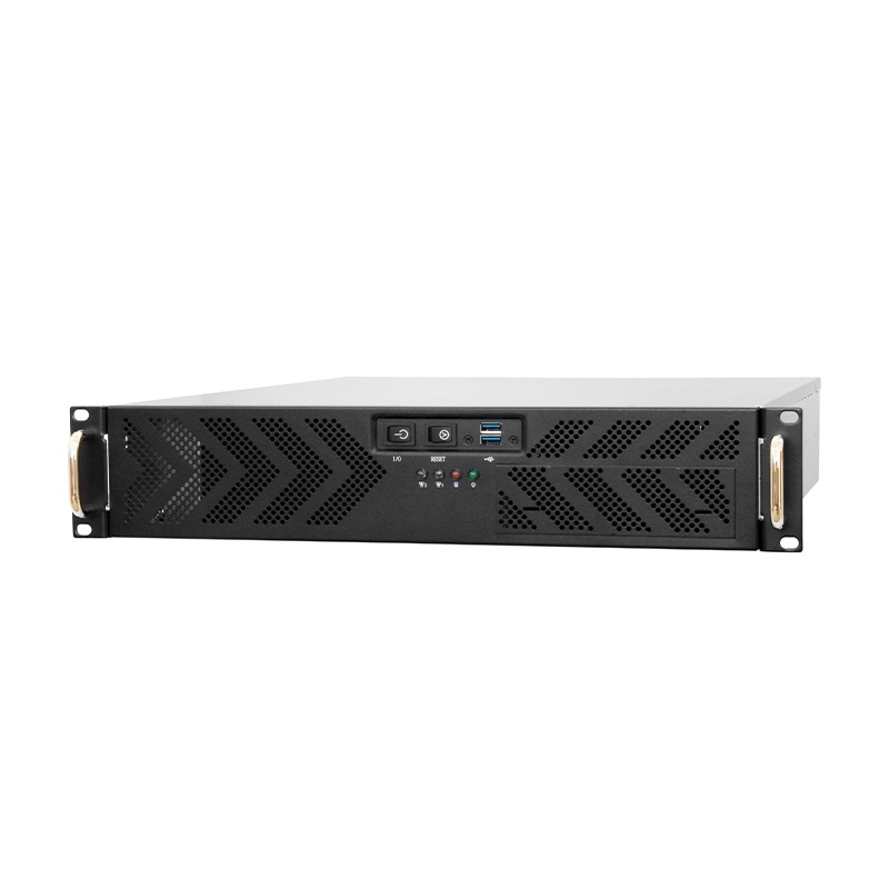 Chieftec UNC-210TR-B-U3, räkkiasennettava serverikotelo, 2U, musta/harmaa