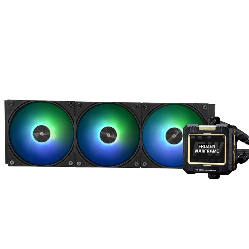 Thermalright Frozen Warframe 360 BLACK ARGB, 360mm AIO-nestejäähdytysratkaisu prosessorille, musta