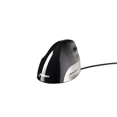 Evoluent Standard Wired, ergonominen pystyhiiri, USB-A, musta