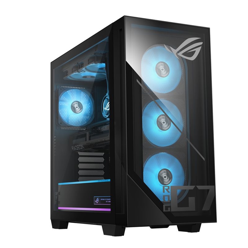 Asus ROG G700 9070 XT-pelitietokone, musta