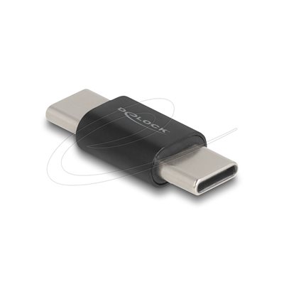 DeLock 3.2 Gen2 USB-C uro-uros -adapteri, 10 Gbps, PD3.0 60W, musta