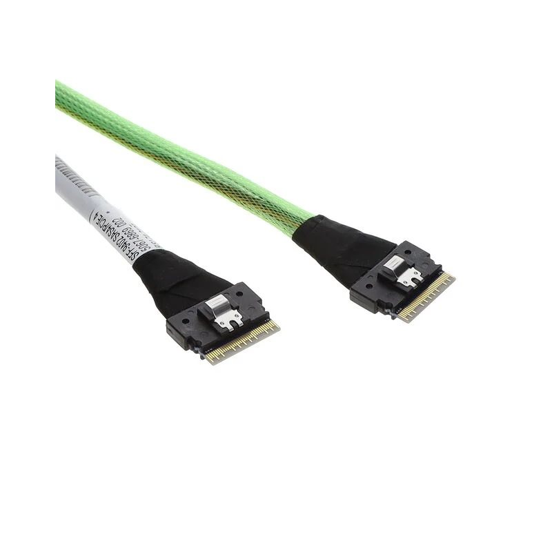 Broadcom SlimSAS SFF-8654 8i -> SlimSAS SFF-8654 8i -kaapeli, 1m, vihreä