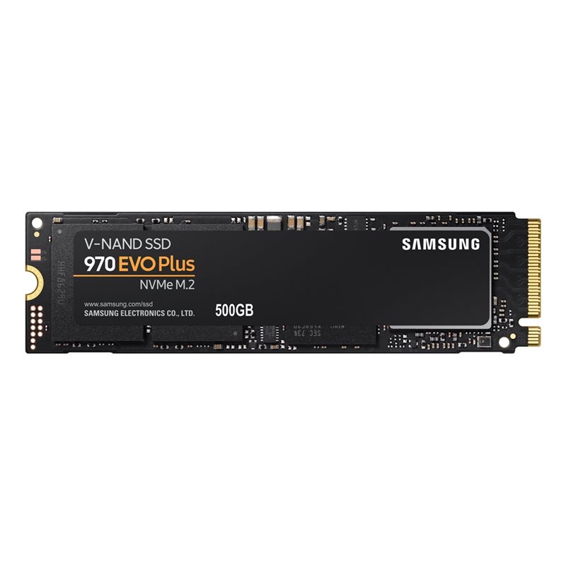 Samsung 500GB 970 EVO Plus SSD-levy, M.2 2280, PCIe 3.0 x4, NVMe, 3500/3200 MB/s