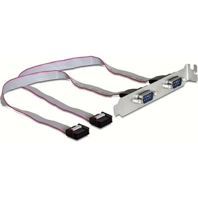 DeLock Sarjaportti DB9 x2, suora pin-pin konfigurointi, PCI-peitelevy