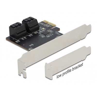 DeLock SATA 6Gb/s x4, PCIe x1 -lisäkortti