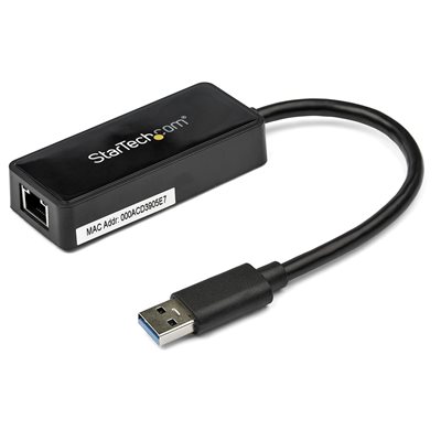 StarTech.com Gigabit Ethernet -verkkoadapteri, 3.2 Gen1 USB-A, musta