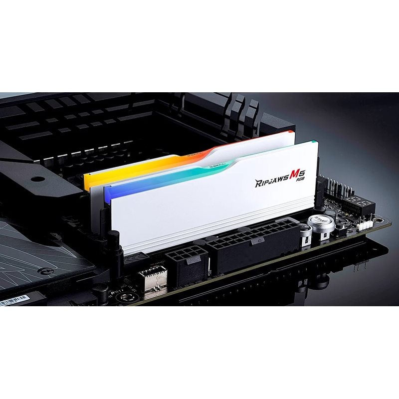 G.Skill 32GB (2 x 16GB) Ripjaws M5 RGB, DDR5 6000MHz, CL30, 1.35V, valkoinen - Kuva 2