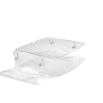 Bakker Elkhuizen Q-riser 140 -näyttöjalusta, läpinäkyvä