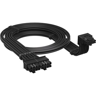 Corsair Type 4 PSU 90° 12V-2x6 Style B Cable, näytönohjaimen virtakaapeli, 650mm, musta