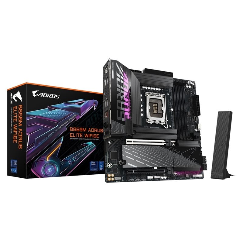 Gigabyte B860M AORUS ELITE WIFI6E, mATX-emolevy