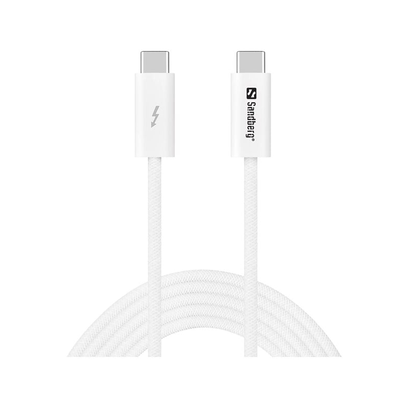 Sandberg USB4-C -kaapeli, 240W, 2m, valkoinen