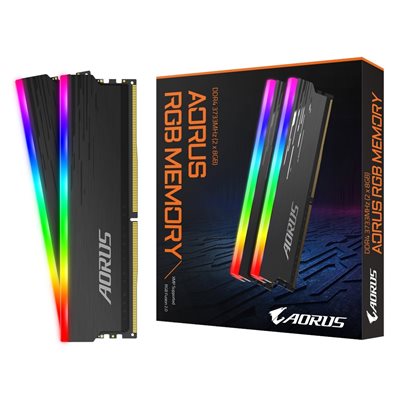 Gigabyte 16GB (2 x 8GB) AORUS RGB Memory, DDR4 3733MHz, 1.40V, AORUS Gray