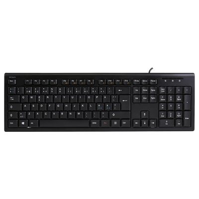 Deltaco Näppäimistö, pohjoismainen layout, USB-A, 1,1m, musta