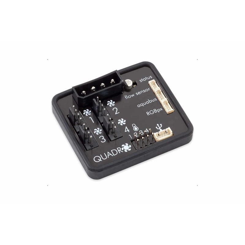 Aqua Computer (Outlet) QUADRO -tuuletinkontrolleri PWM-tuulettimille, musta