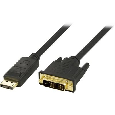 Deltaco DisplayPort - DVI-D (Single Link) -adapterikaapeli, 2m, musta