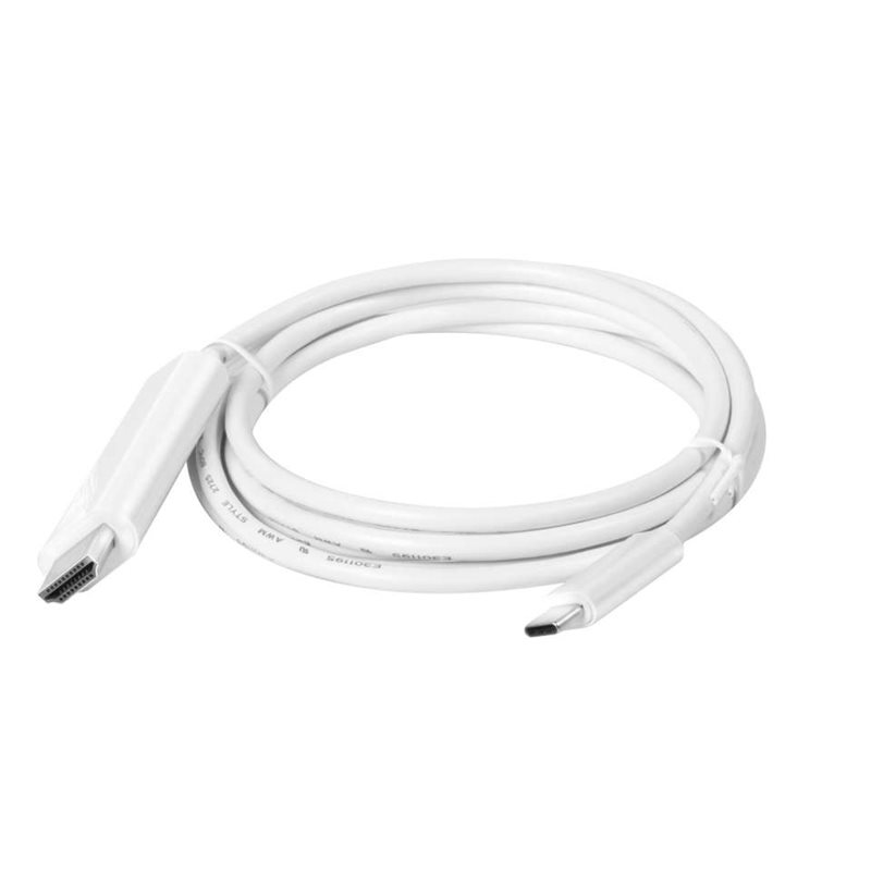 Club 3D USB-C - 2.0 HDMI -näyttökaapeli, 1,8m, valkoinen - Kuva 2