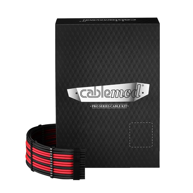 CableMod RT-Series Pro ModMesh Sleeved 12VHPWR Dual Cable Kit for ASUS, Phanteks and Seasonic (Black + Red)