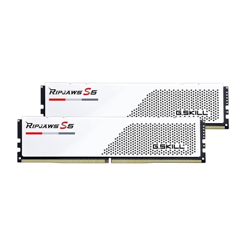 G.Skill 64GB (2 x 32GB) Ripjaws S5, DDR5 6000MHz, CL30, 1.40V, valkoinen