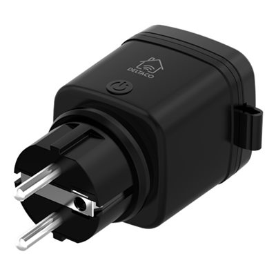 Deltaco WiFi-älypistorasia ulkokäyttöön, 13A, ajastimella, musta