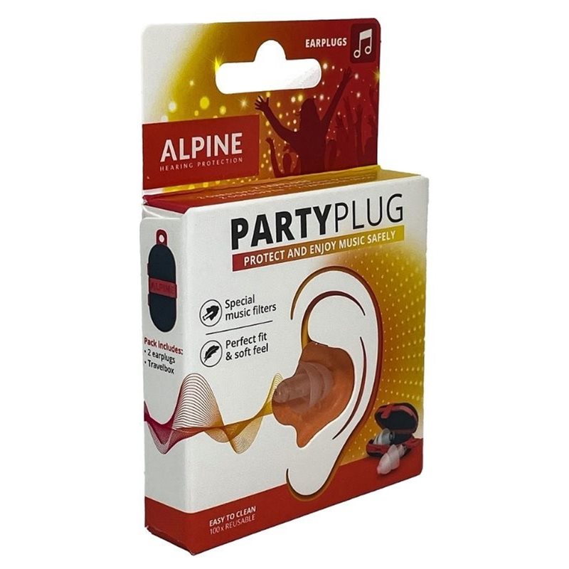 Alpine PartyPlug -korvatulpat, läpinäkyvä