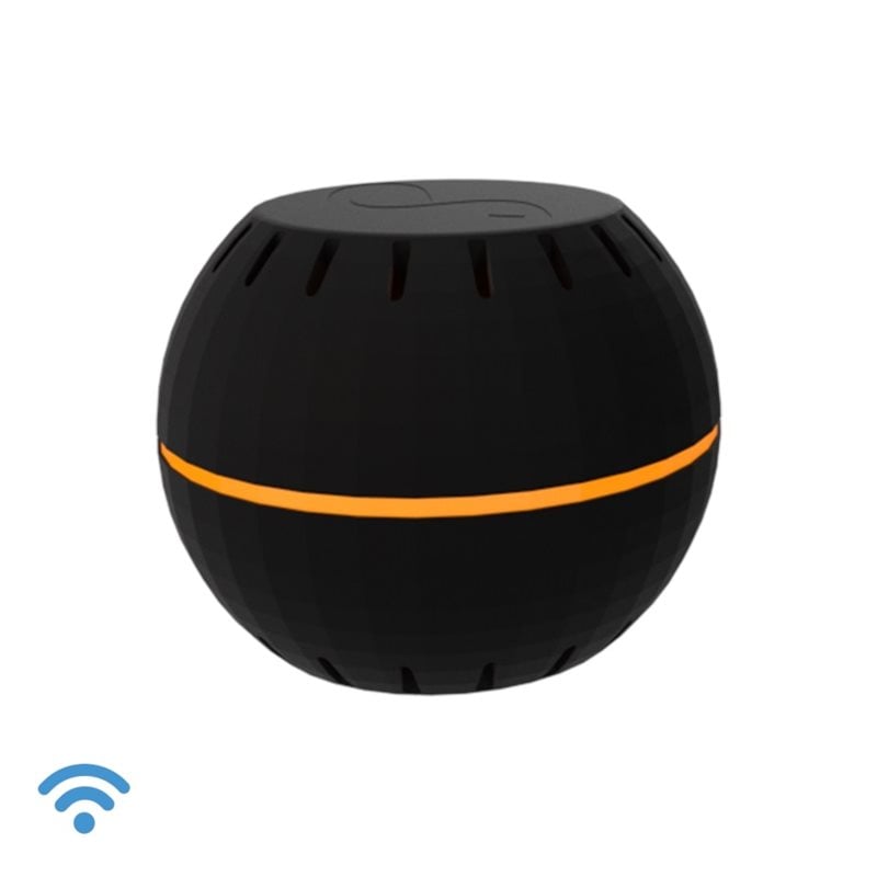 Shelly H&T lämpötila-kosteusanturi, WiFi/Bluetooth, USB-C/paristo, musta