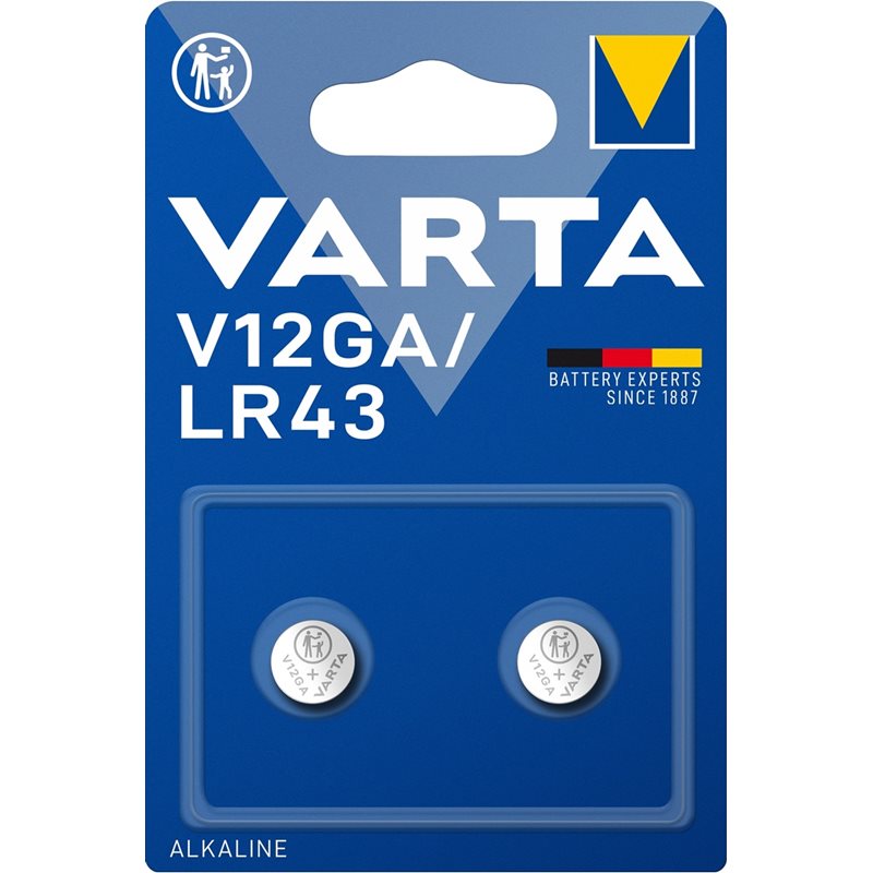 Varta V12GA/LR43 -paristo, 2kpl