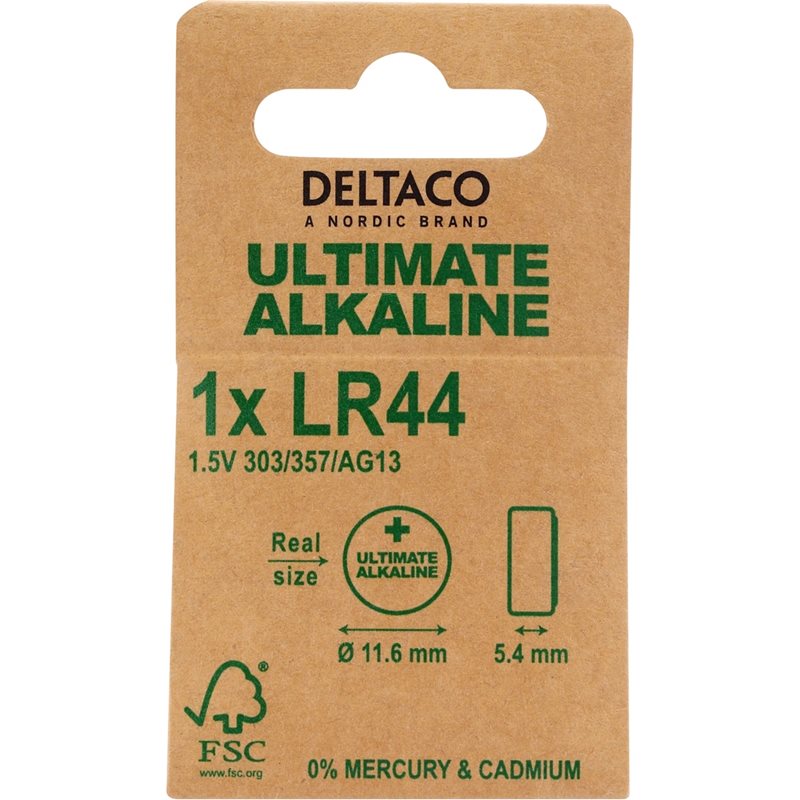 Deltaco V13GA/LR44 -paristo, 10kpl
