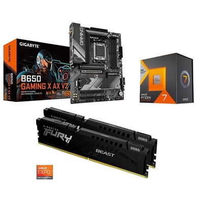 Gigabyte B650 GAMING X AX V2 + Ryzen 7 7800X3D + 32GB DDR5 6000MHz -tuotepaketti