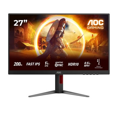 AOC 27" 27G4HA, 200Hz Full HD -pelimonitori, musta/harmaa
