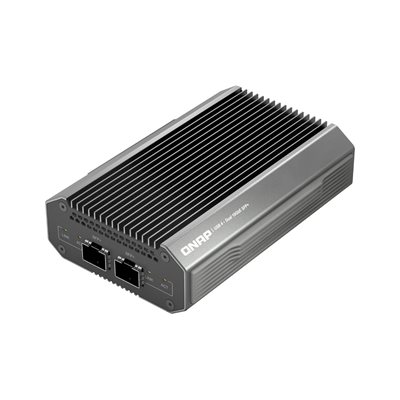 QNAP 2x 10 Gigabit SFP+ -verkkoadapteri, Thunderbolt 3/4 & USB4-C, harmaa