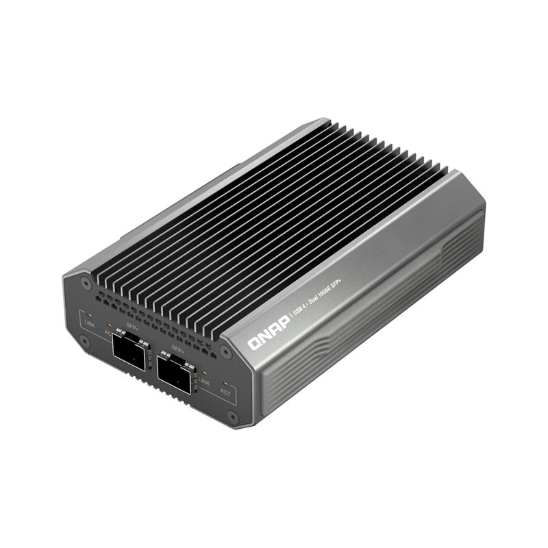 QNAP 2x 10 Gigabit SFP+ -verkkoadapteri, Thunderbolt 3/4 & USB4-C, harmaa