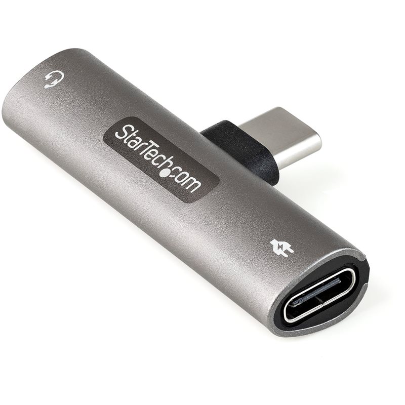StarTech.com USB-C -> 3,5 mm TRRS audio/mic + 60W PD -adapteri, harmaa