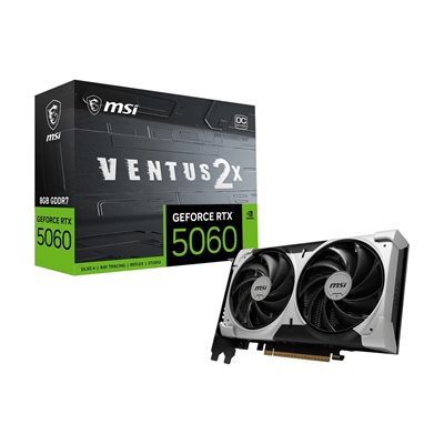 MSI GeForce RTX 5060 VENTUS 2X OC V1 -näytönohjain, 8GB GDDR7