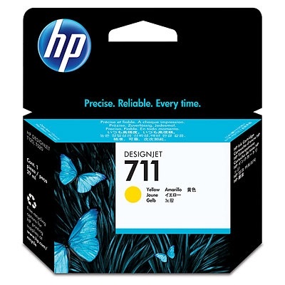 HP HP 711 mustekasetti, sopii Designjet T120 ja T520, 29 ml, keltainen