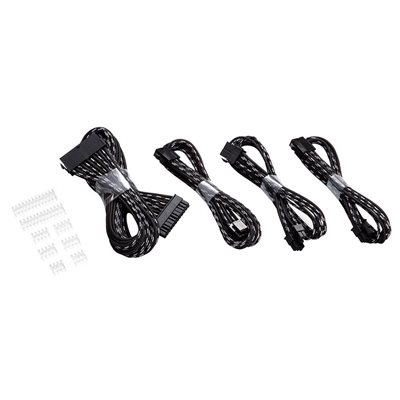Phanteks Extension Cable Combo -jatkokaapelisarja, musta/hopea