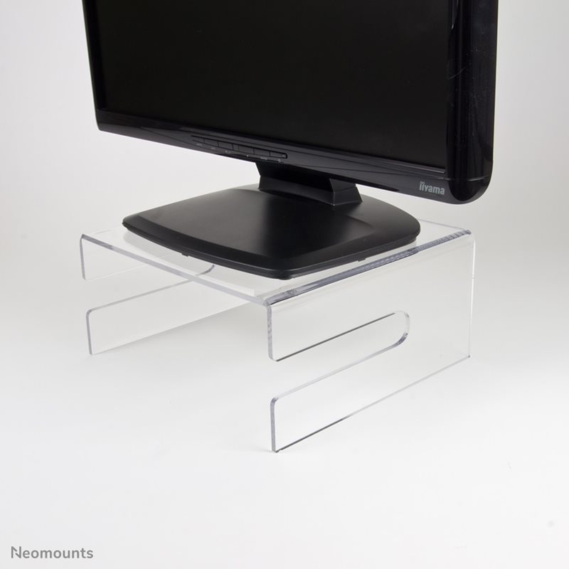 Neomounts by Newstar NSMONITOR50 monitor/laptop riser, monitorin/kannettavan tietokoneen koroketaso, läpinäkyvä