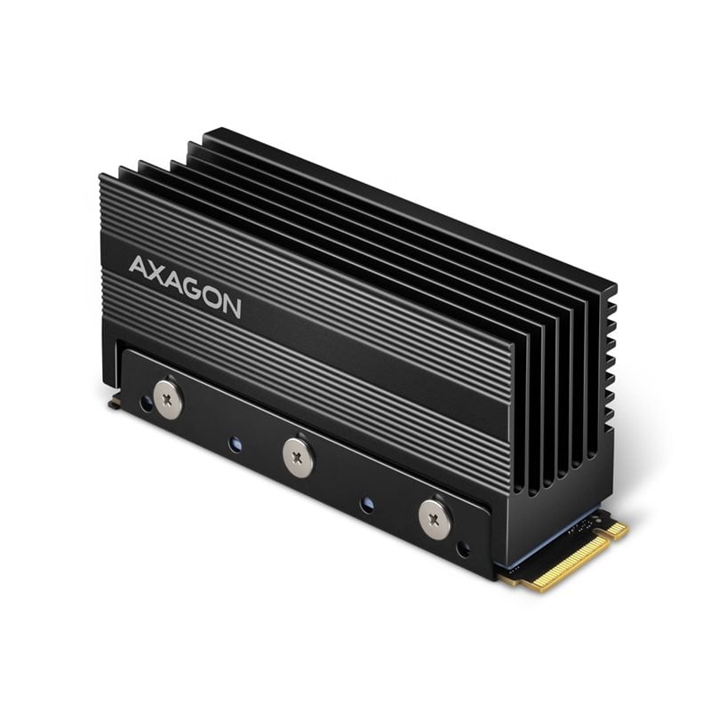 AXAGON Passiivinen XL alumiinijäähdytin M.2 2280 SSD-levylle, 36mm korkea, musta