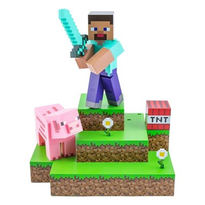 Paladone Minecraft Diorama Light - Steve, 30cm (Poistotuote! Norm. 64,90€)
