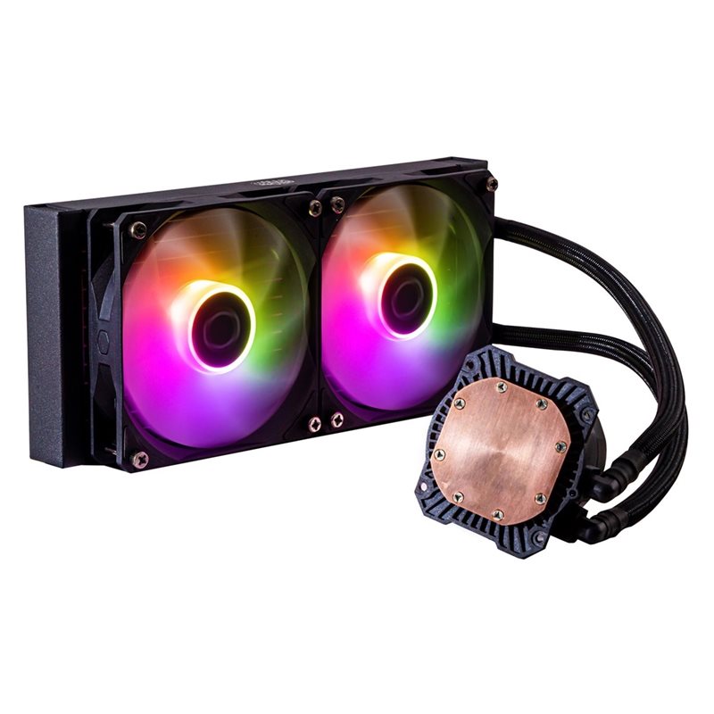 Cooler Master MasterLiquid 240L Core ARGB, 240mm AIO-nestejäähdytysratkaisu prosessorille - Kuva 2