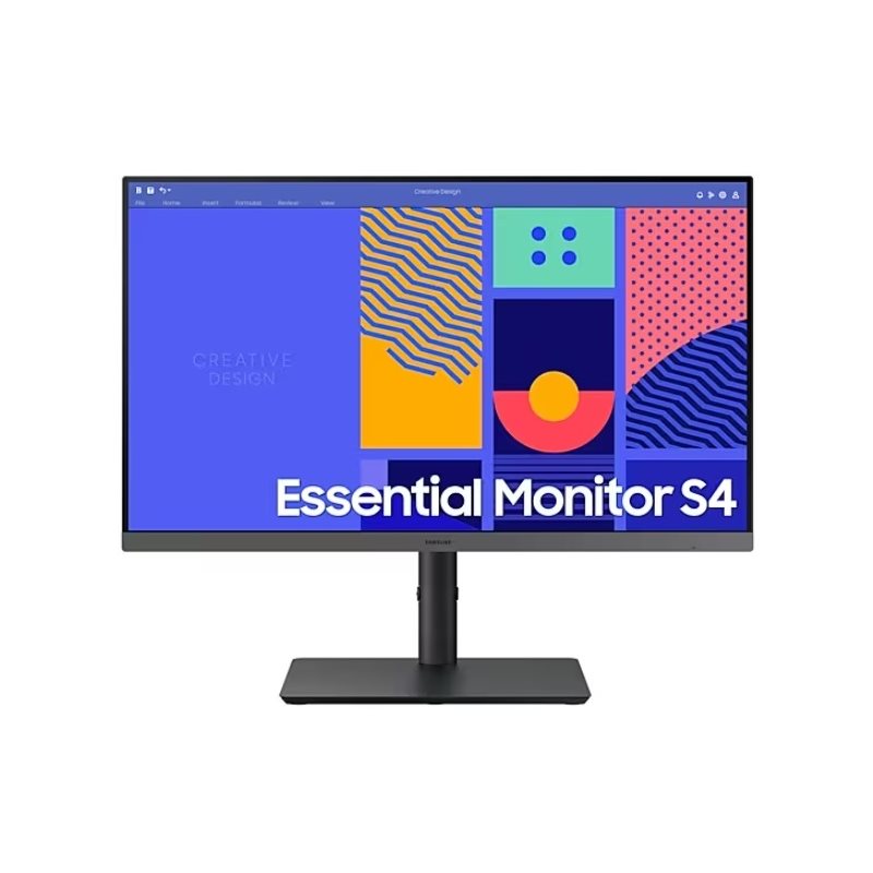 Samsung 24" Essential Monitor S4 (S432GC), 100Hz Full HD -monitori, musta