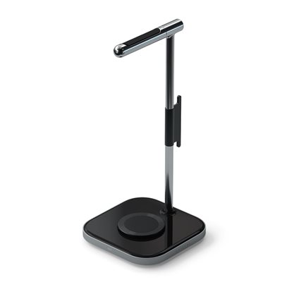 Satechi Alumiininen kuuloketeline, jossa langataon latausjärjestelmä, harmaa/musta