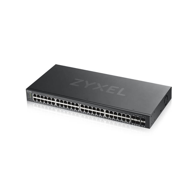 ZyXEL GS1920-48v2, 48 Port Smart Managed Switch 48x Gb and 4x Gb SFP, Standalone or Cloud