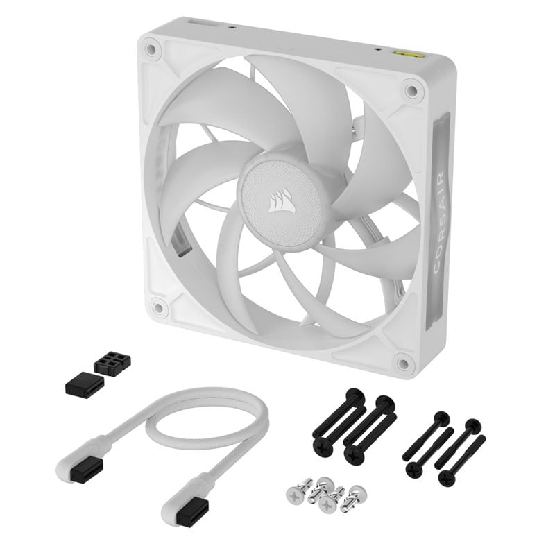 Corsair iCUE LINK RX140 MAX RGB 140 mm PWM Fan Expansion Kit ‑laajennussarja, valkoinen