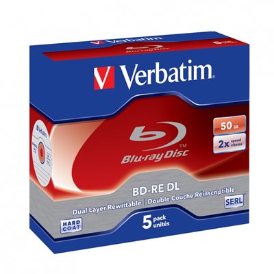 Verbatim BD-RE DL 50GB, 2x, jewel case, 5kpl