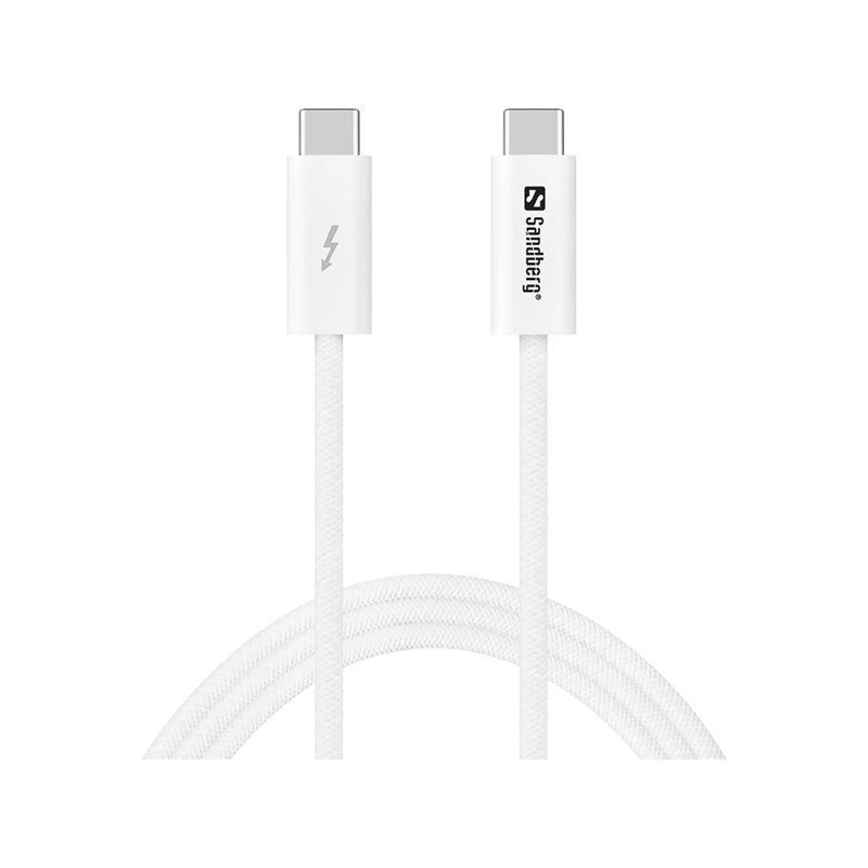 Sandberg USB4-C -kaapeli, 240W, 1m, valkoinen