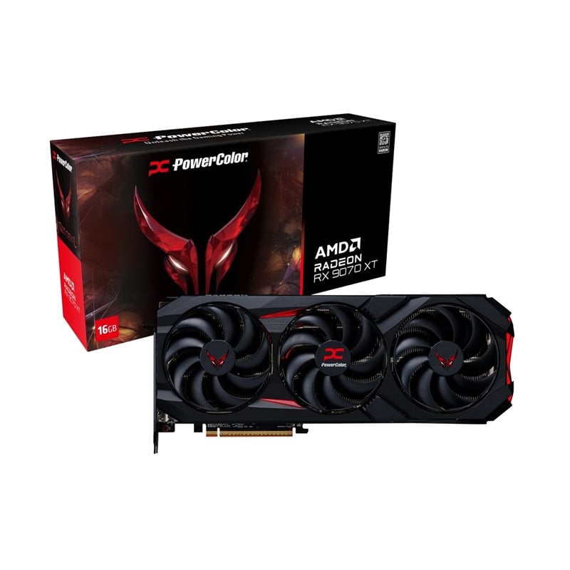 PowerColor Radeon RX 9070 XT Red Devil -näytönohjain, 16GB GDDR6