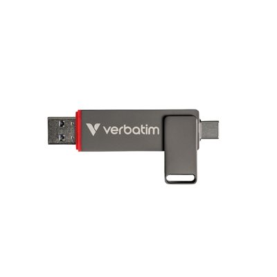 Verbatim 1TB Dual QuickStick, 3.2 Gen1 USB-A/C -muistitikku, 550/500 MB/s, harmaa